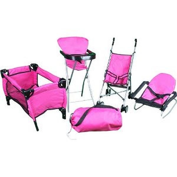 Mommy Me Doll Travel Set Set Of Stroller High Chair