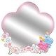 Beautiful Disney Princess 10" Flower Peel and Stick Self Adhesive Mirror Features Cinderella and Sleeping Beauty